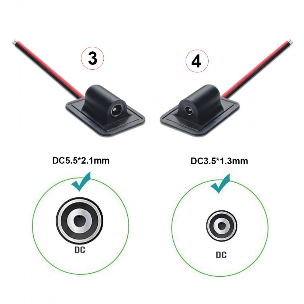 Chenyang 4pcs/lot Type-C Micro-USB DC 5.5x2.1mm 3.5X1.35mm Power Extension Cable for Backpack Charging Electric Heating Pads