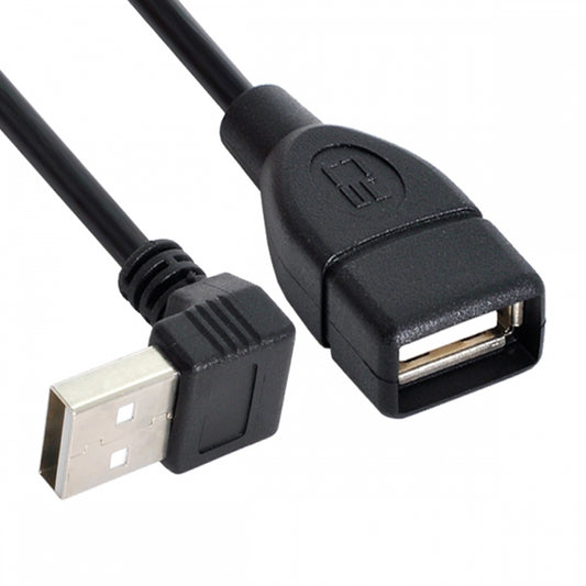 Chenyang USB 2.0 Type-A Male to USB Female M-F Extension Cable 20cm 90 Degree Up Angled Type