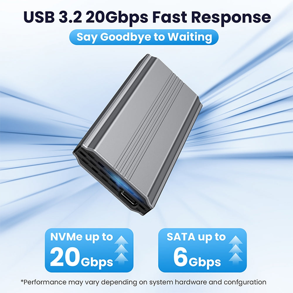 Chenyang Type-C USB3.2 USB4 20Gbps to M-key M.2 NGFF NVME SATA SSD PCBA Enclosure 2280/2242/2260mm RTL9220