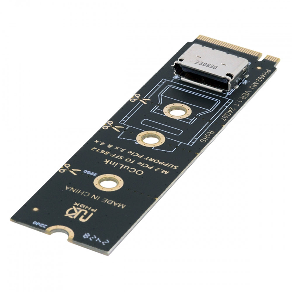 Chenyang 2280 PCI-E4.0 M.2 M-key to Oculink SFF-8612 SFF-8611 Vertical Host Adapter for NVME U.2 SSD eGPU