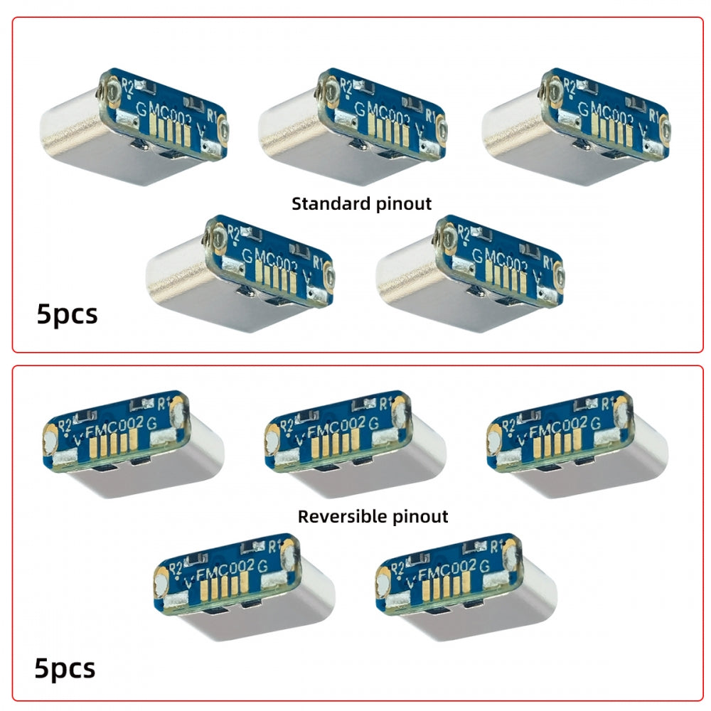 Chenyang 10pcs/lot DIY Solder Type-C Female Socket Connector Replace for Micro-USB 5Pin Female SMT Type DC 5V Power