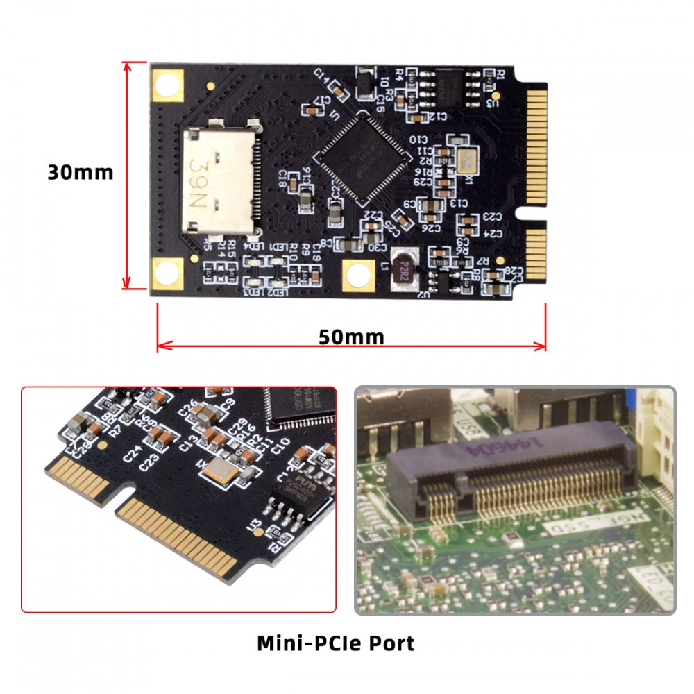 Chenyang Mini PCI-E PCI Express to Oculink SFF-8612 SFF-8611 SATA 3.0 Four Ports Adapter Converter 6Gbps Disk Extension Card for SSD